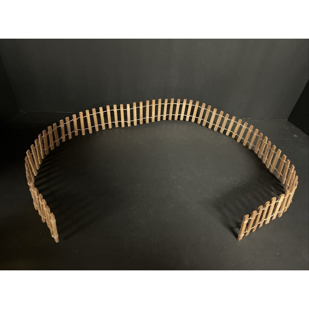Department 56 Village - Wooden Wire Brown Picket Fence - 35 In Long